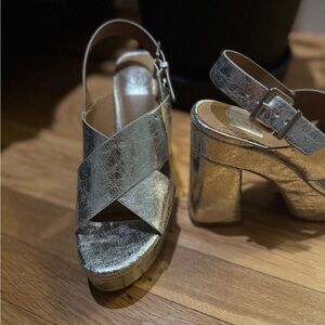 DV by Dolce Vita Metallic Platform Sandals